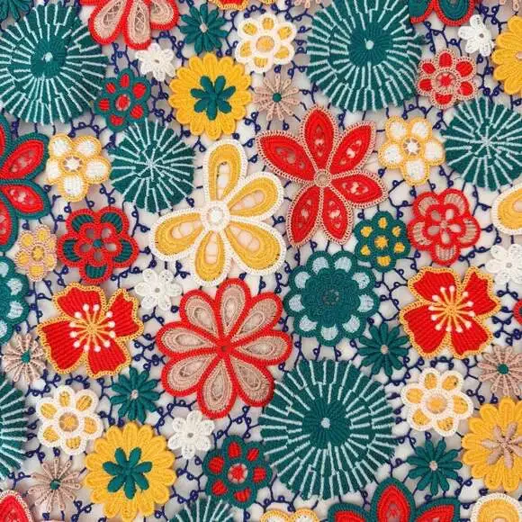 DOLCE & GABBANA MultiColor Floral Lace High Waist Mini Skirt Size 42/6 - Picture 3 of 7